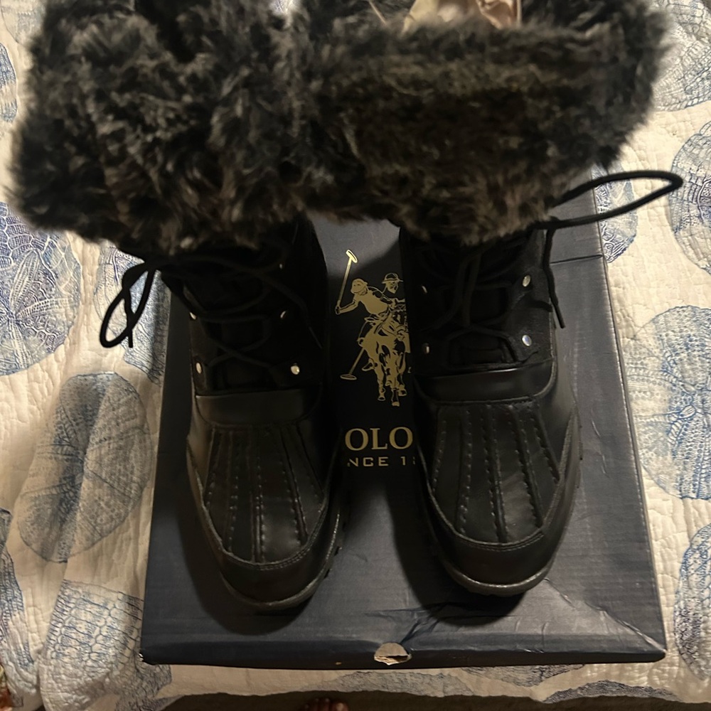 Polo Black Fur-Lined Boots